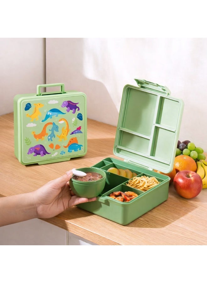 Maanys Leak-Proof Bento Lunch Box with Compartments for Kids & Adults, BPA-Free Food-Grade, Microwave & Dishwasher Safe, Ideal for School - Image 3